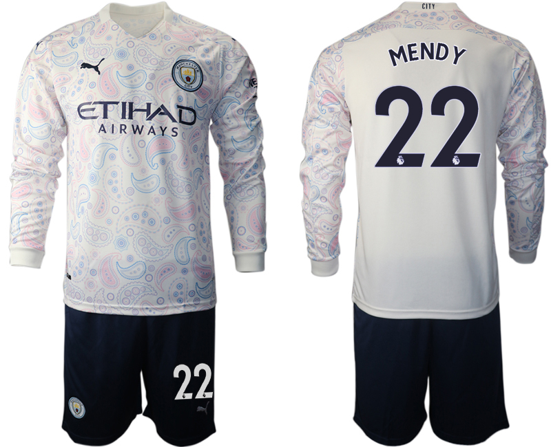 2021 Men Manchester city away long sleeve #22 soccer jerseys